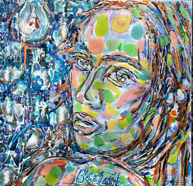 Blue Lights - 100x100cm - 2022