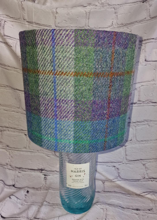 Purple Green Check Harris Gin Lamp