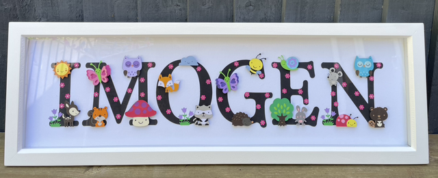 Woodland Name Frame
