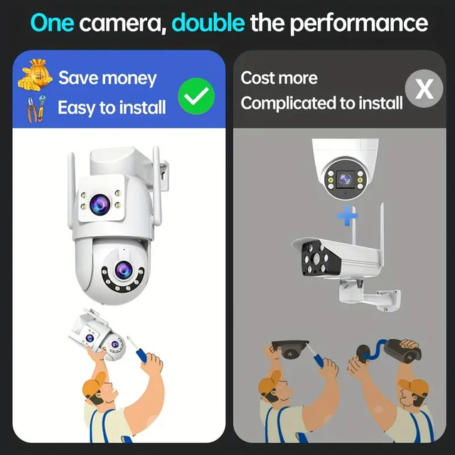 JOOAN Outdoor PTZ Wireless IP Camera with 5G WiFi