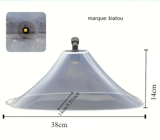 cloche de pulvérisateur anti vent