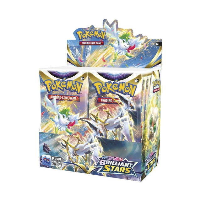 Sword &amp; Shield-Brilliant Stars Booster Display Box (36 Packs) Ingles (ACRILICO INCLUIDO)