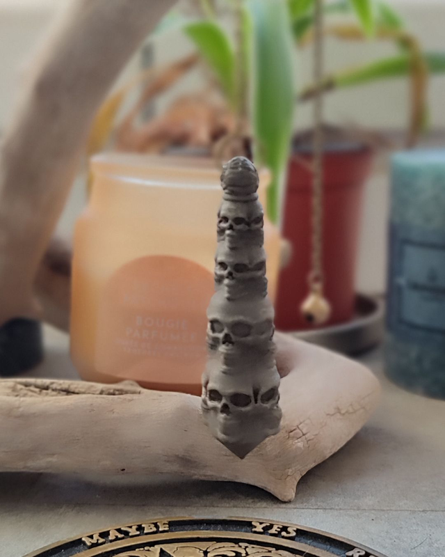 Pendule divinatoire Crâne "L'Écho des Âmes" - Radiesthésie &amp; Divination - 70mm