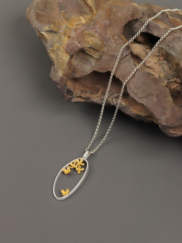 *Designer Silver Jewellery* Falling Osmanthus Silver Necklace