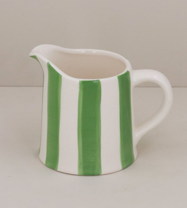 Green Stripy Jug
