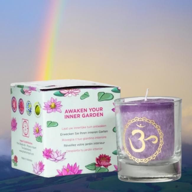 Bougie votive 9 "Sahasrara" chakra couronne