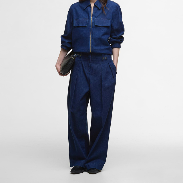 Barbour Arla Denim Wide-Leg Trousers