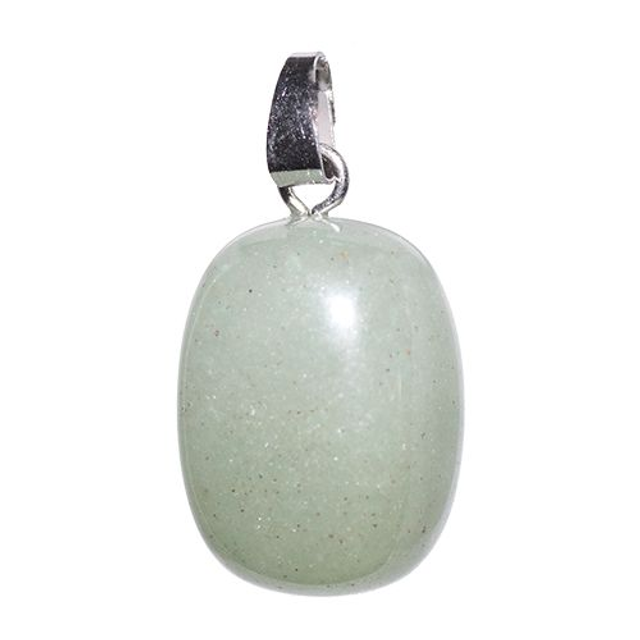 pendentif pierre roulée aventurine verte ( avec chaîne )