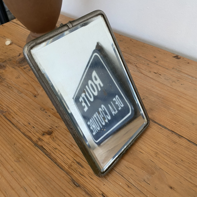 Miroir barbier ancien