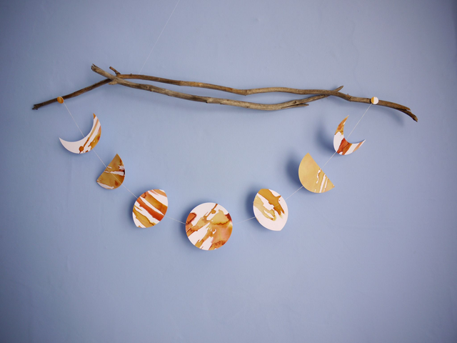 Harvest Moon phases ink wall hanging - AUTUMN // LIGHT // SEPTEMBER