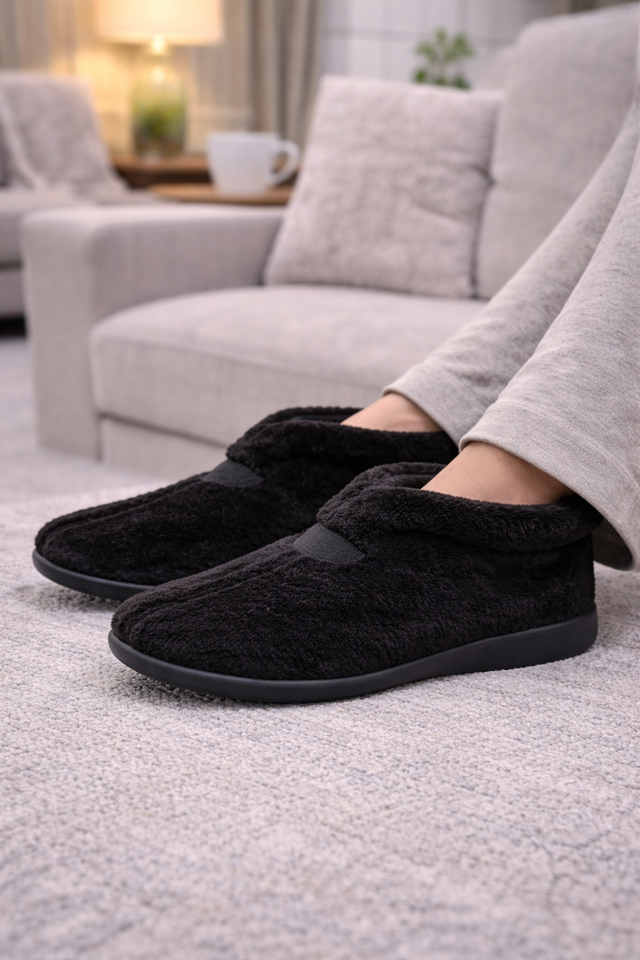 Pantoufles femme Clara noir 39 – Confort &amp; douceur maison