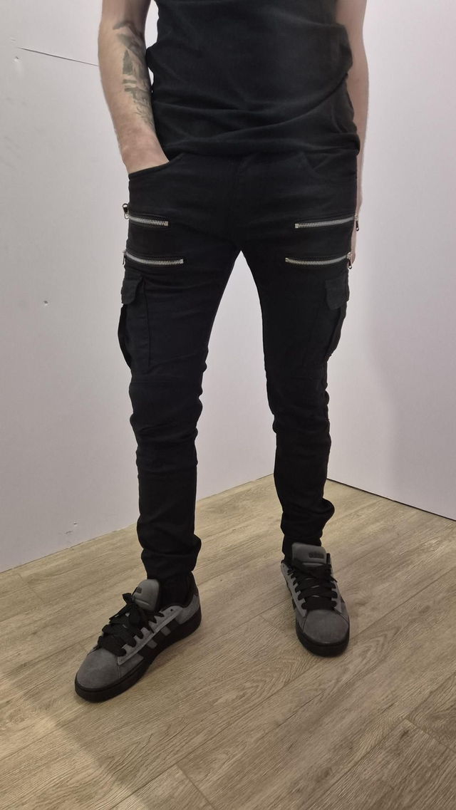 Mens Zip Cargo Trousers