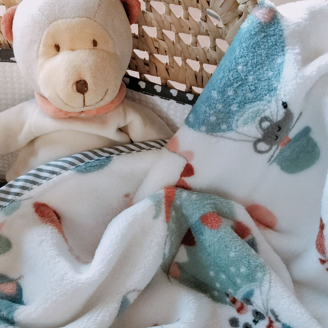 Couverture doudou souris en ballon