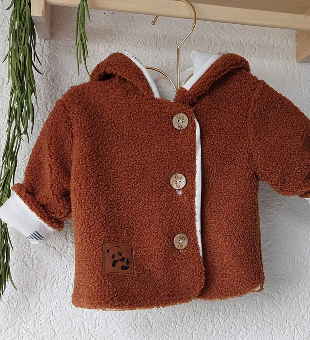Veste bouclettes &quot;Panda&quot; 56/62 
