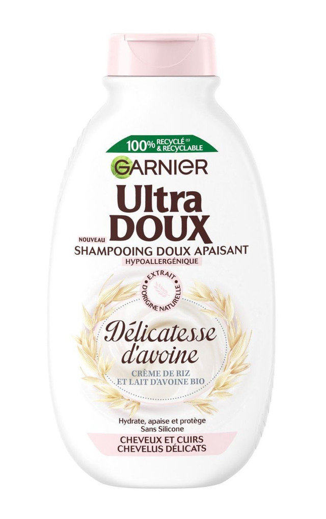 Shampooing Apaisant Cheveux Délicats Délicatesse D'Avoine ULTRA DOUX le flacon de 300mL