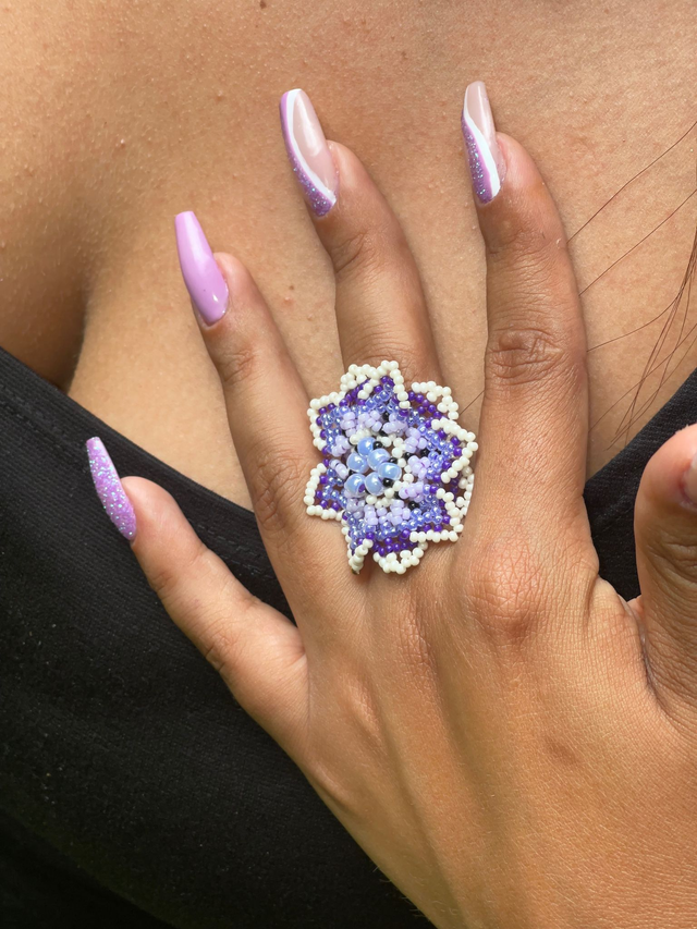 Bague Sunflower Mauve
