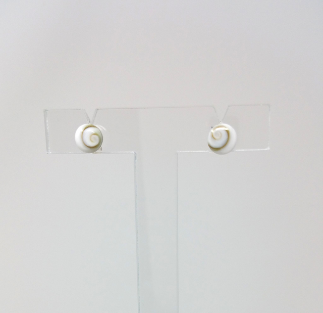PAIRE DE BOUCLES D'OREILLES OEIL DE STE LUCIE PUCES RONDES OSLBOSL01