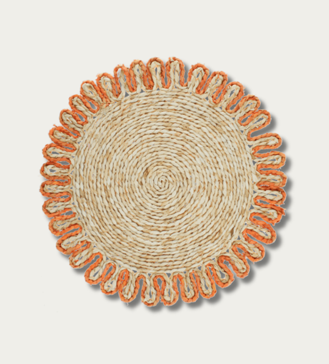 Orange Corn Husk Placemat 