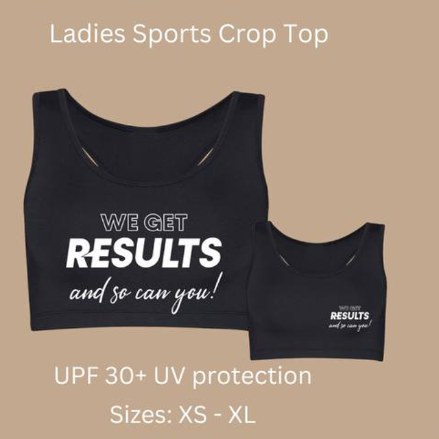 We Get Results Sport Crop Top (Herbalife Members Only)