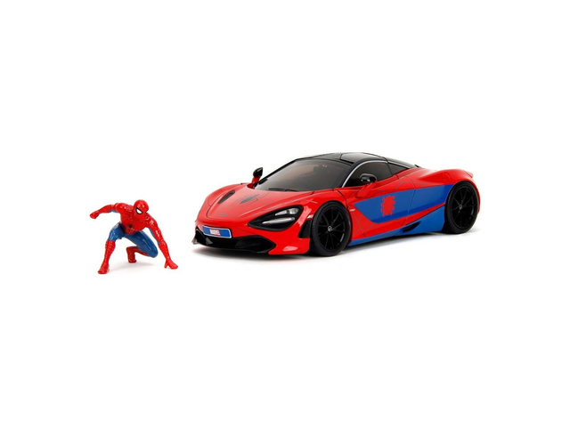 MCLAREN 720S W/SPIDERMAN  FIGURE RED MARVEL Jada 35764 1/24