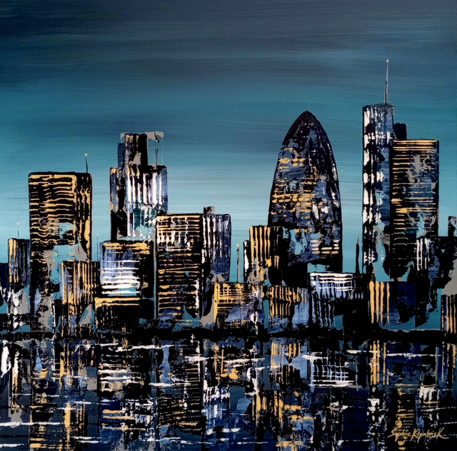 ‘Teal Towers’ Original Painting