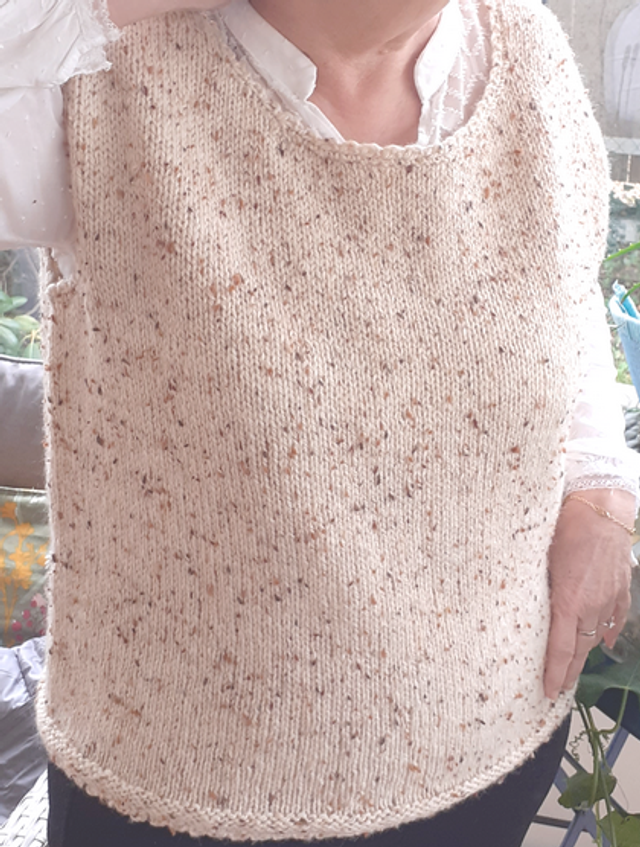 Fiche pull sans manches Tweedy