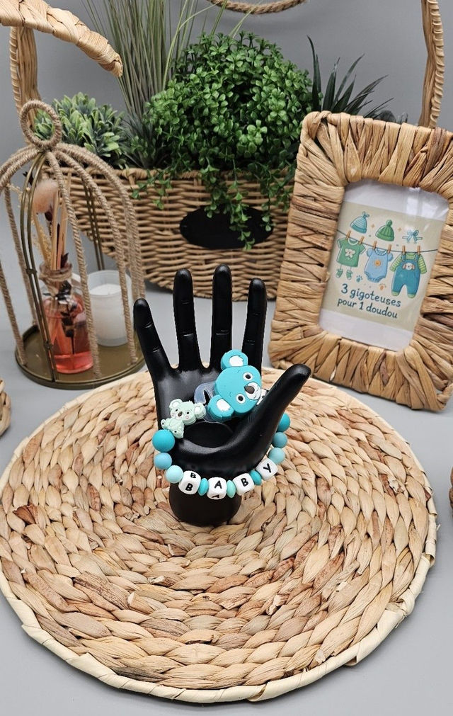 Attache tétine Koala Bleu