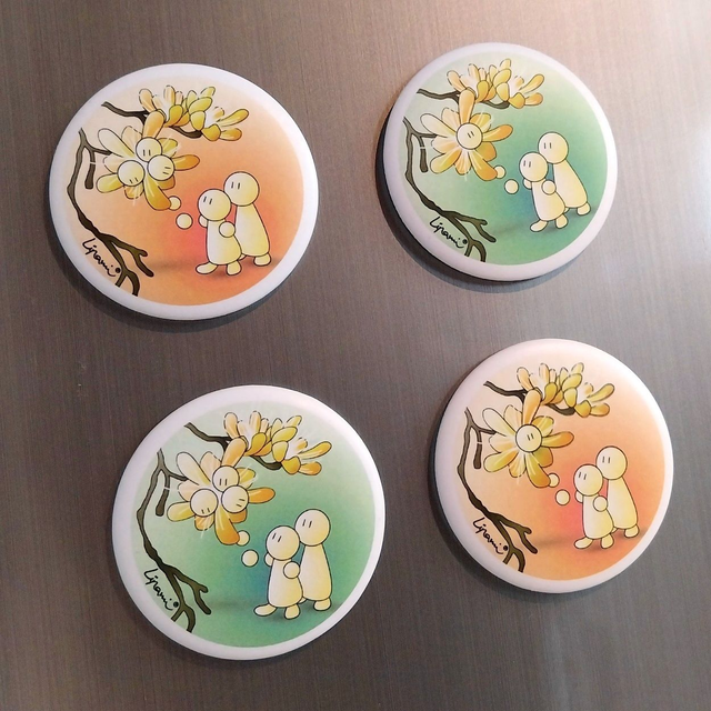 Magnetbuttons Lipami® - diverse Motive "zum Knospenfeste"