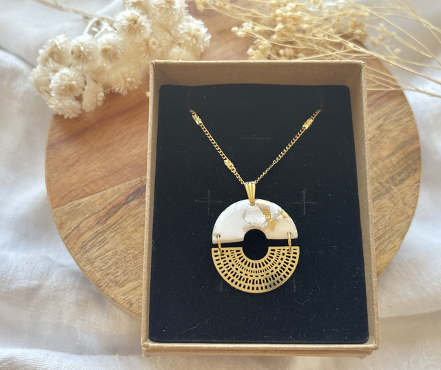 Collier - ÉCUME - éventail