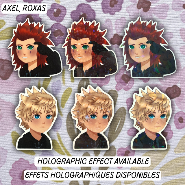 Stickers Kingdom Hearts | Axel, Roxas