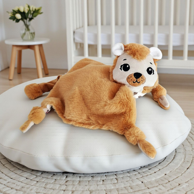 Doudou lionceau fourrure