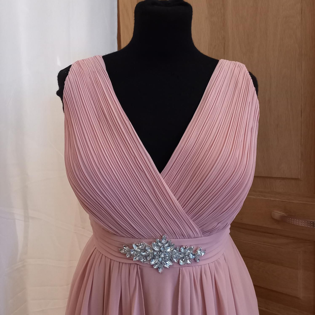 Robe De Soirée Asymétrique Vieux Rose 