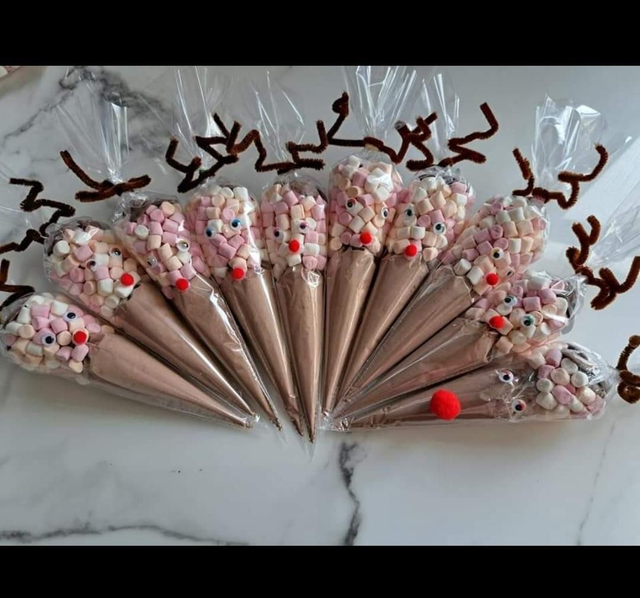 Hot chocolate cones 