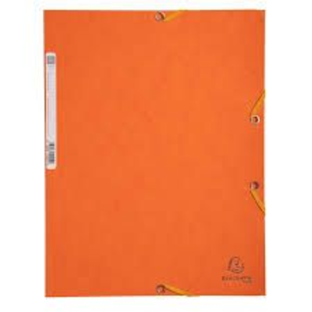 EXACOMPTA Chemise 3 rabats et élastique - Format 24x32 cm - ORANGE 