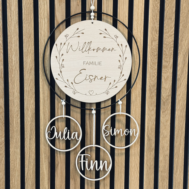 Familienloop Metallring Buche