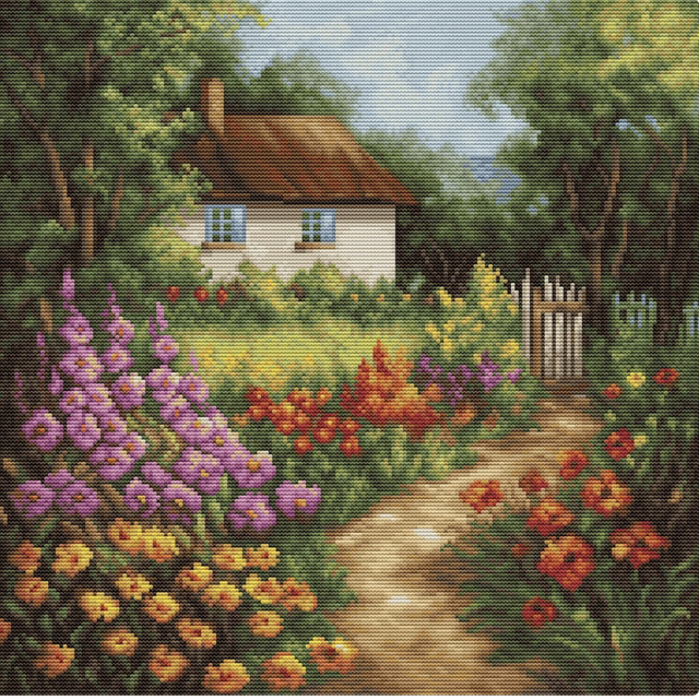 The Country House counted cross stitch by Luca-S