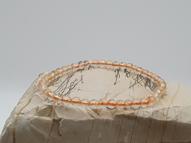 Bracelet Boule  Citrine Naturelle 4 mm 