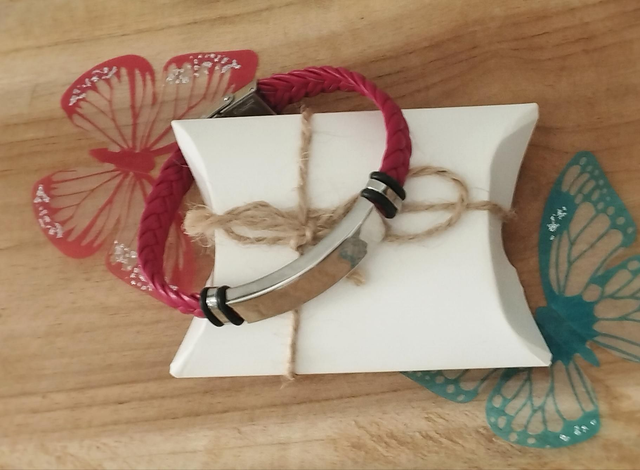 Bracelet cuir tressé 