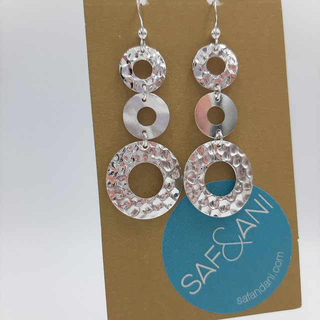 Hammered Circles Earring