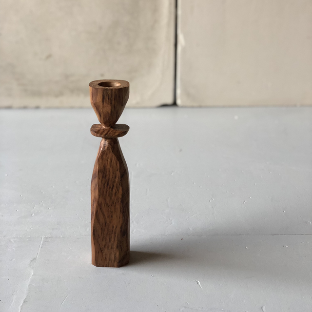 Petit bougeoir en chêne 