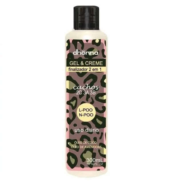 Gel creme cachos uso diário 300g finalizador - dhonna