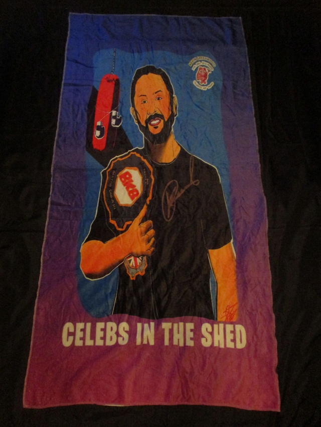 Kevin 'Green Machine' Greenwood Boxer &amp; Bare Knuckle Boxer Picture PURPLE &amp; PINK Blanket (White Logo)(75cm x 150cm)