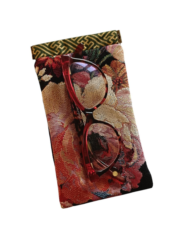 Étui à lunettes Jacquard et tissu Japonais 