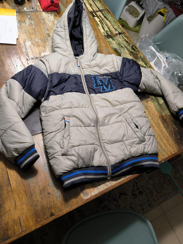 MANTEAU DOUDOUNE LITTLE MARCEL MANCHE AMOVIBLE 