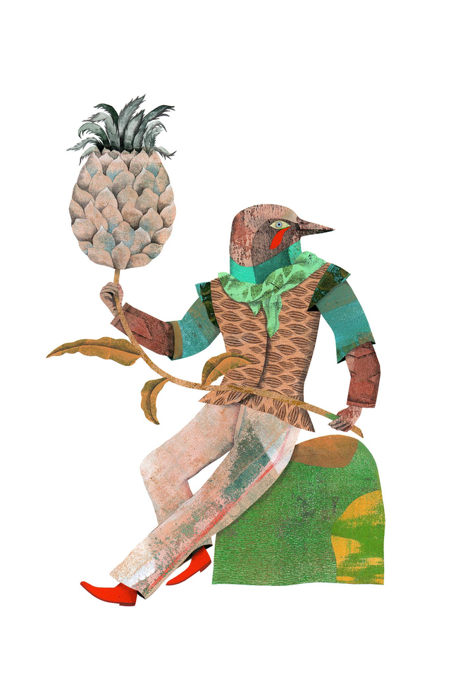 Oiseau à l'ananas - Tirage d'art