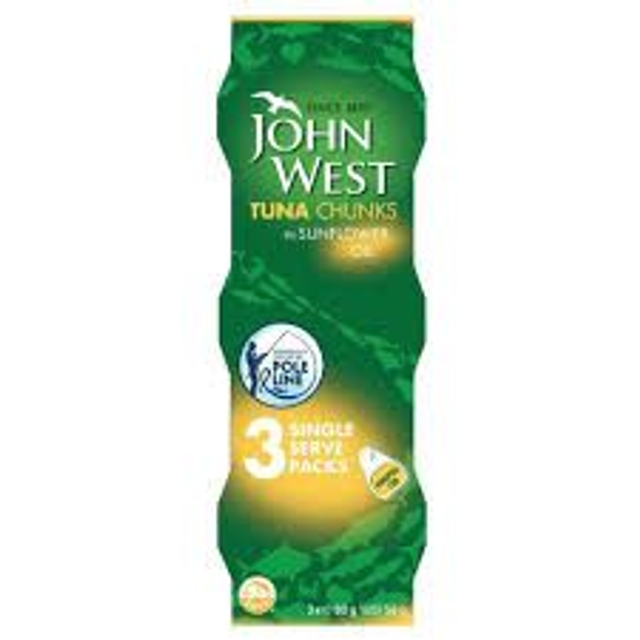 John West Tuna In Sunflower Oil 3x80g