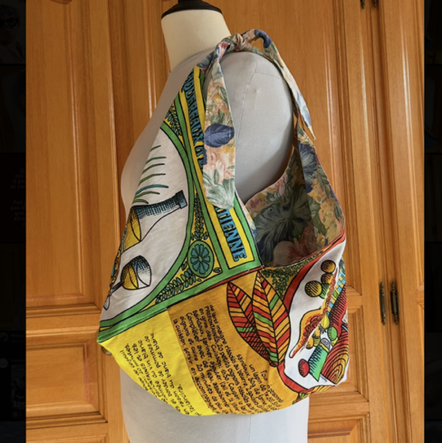 Sac origami - torchon vintage - recette