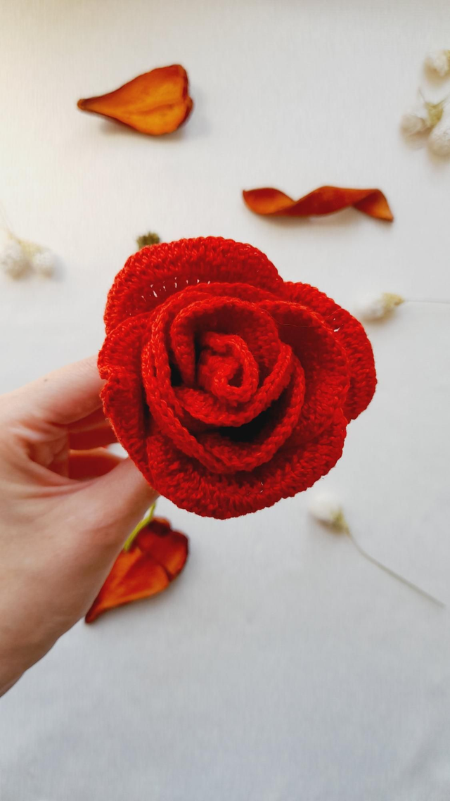 Rose Éternelle - Fait main au crochet en 100% coton