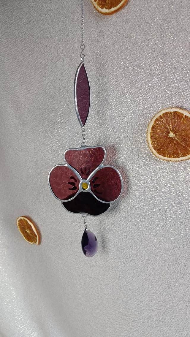 Sun catcher Pensée violette 