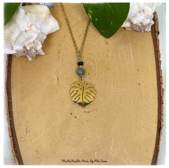 Collier “Feuille de Monstera” 